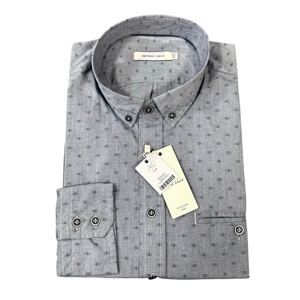 Arturo Calle Men's Long Sleeve Shirt Size M